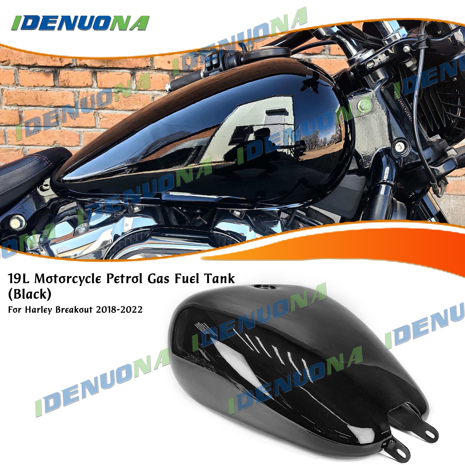 19L Motorcycle Petrol Gas Fuel Tank For Harley Breakout Softail 18