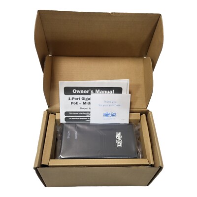 Tripp Lite NPOE-30W-1G IEEE 802.3at/802.3af Gigabit PoE+ Midspan Active Injector