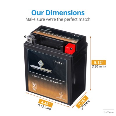 YTX7L-BS High Performance - Maintenance Free - Sealed AGM Motorcycle Battery