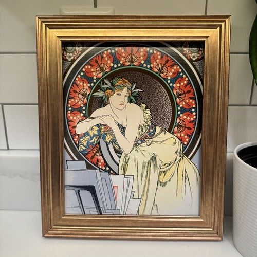 Alphonse Mucha Dance of Death Framed Print 12x15 Skeleton