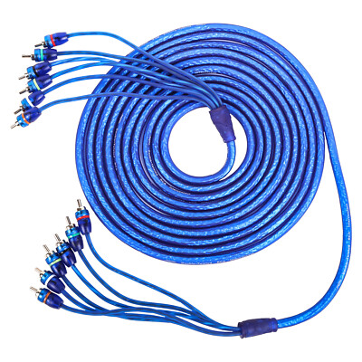 NEW SKAR AUDIO 17 FT 6-CHANNEL TWISTED PAIR AUDIOPHILE GRADE INTERCONNECT CABLE