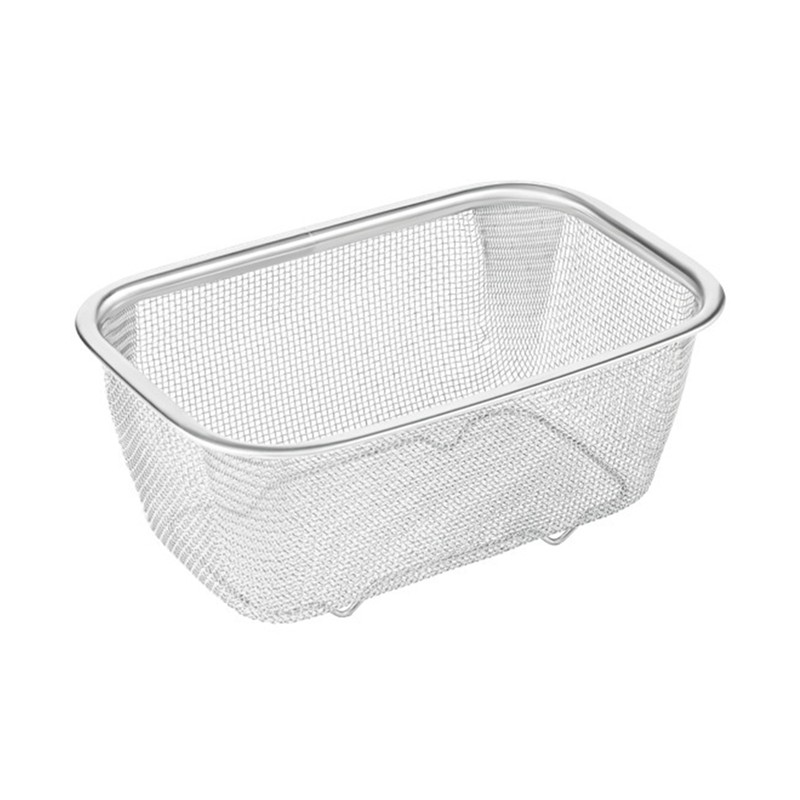 Steel Oil Filter Fried Mesh Basket Fruit Vegetable Storage Water Drain Tray