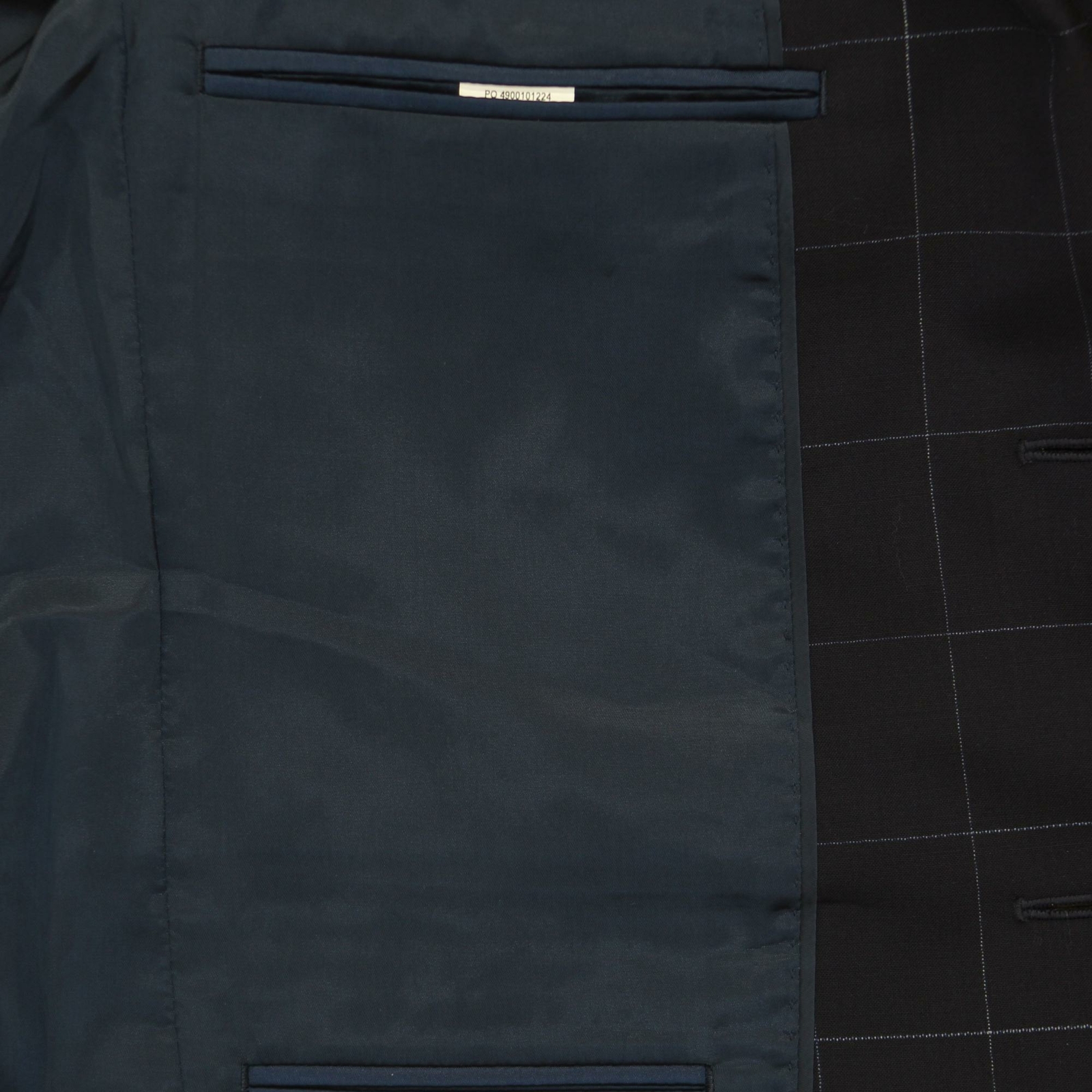 NWT Calvin Klein Men's Extra-Slim Stretch Wool Suit Jacket Blue Windowpane