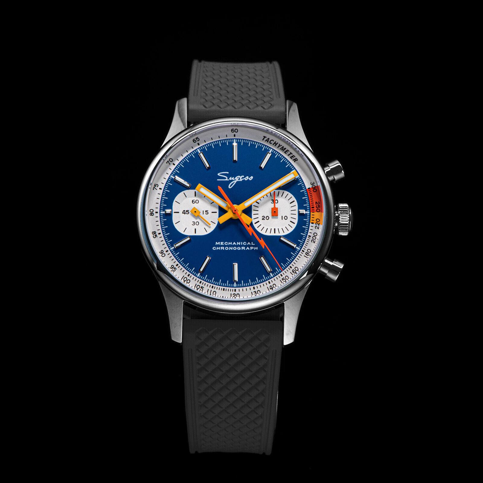 Pre-owned Sugess Swan Neck X Exhibition Caseback Chrono Watch Seagull 1963 Suchp007fk V2