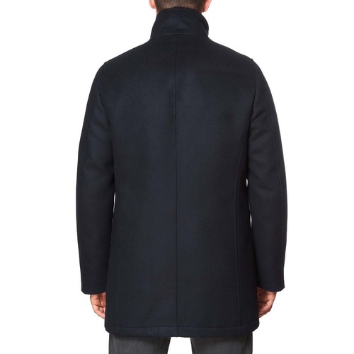 Pre-owned Kired Kiton  "emilius" Dark Blue Padded Jacket Coat Beaver Collar Eu 50 Us 40