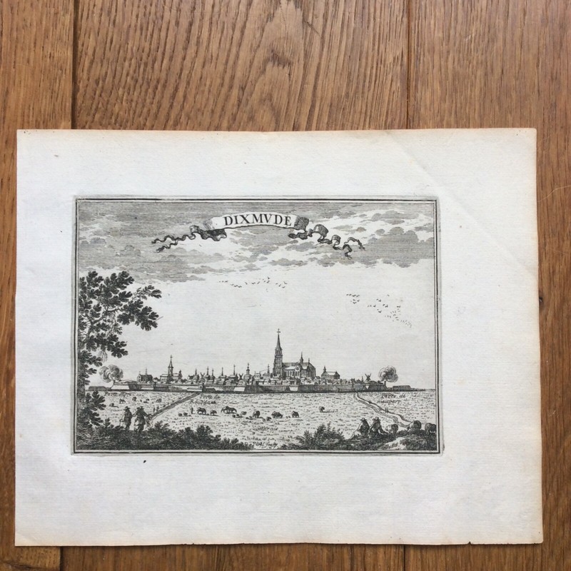 Gravure Ancienne Dixmude Diksmuide Flandres Belgique Beaulieu Vauban - XviiiÃ¨Me