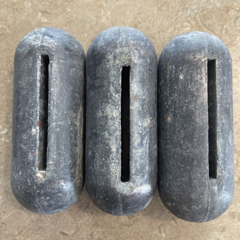 3 x 1.7lbs US Divers Bullet weights 3 pcs, 5Lbs total  Lead For Dive Belt,Scarce