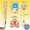 BUDUOZHI ID Badge Holder with Lanyard, Retractable Badge Reel with Swivel Belt Clip, Donuts Breakaway Lanyard Name Card Tag Vertical ID Protector Badge Clip, Nurse Teacher Office Gifts