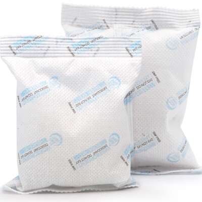 100 Gram 30 Packs Silica Gel Packets Dessicant for Storage, Humidity Packs