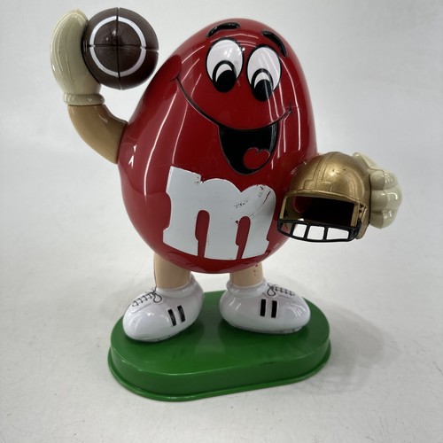 ビンテージ m&m's キャンディディスペンサー アメフト Vintage M&M's Red Peanut Football Player with Gold Helmet