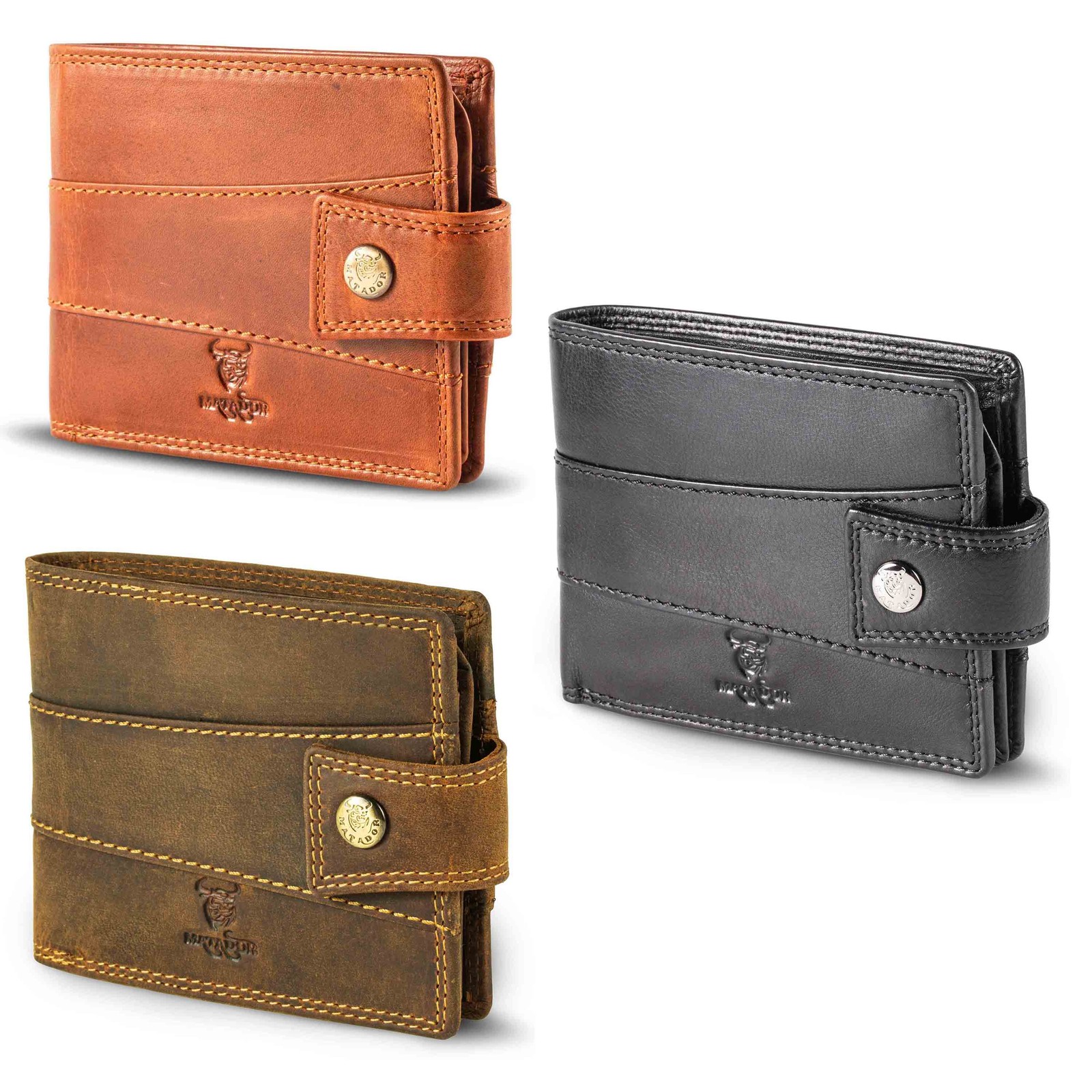 MATADOR DANZIG Leder Herren Geldbörse Geldbeutel Portemonnaie Brieftasche RFID