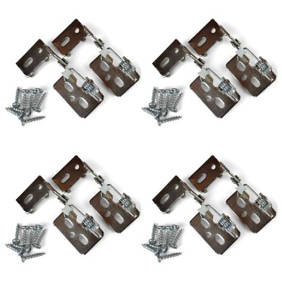 (8) Right-Side 1/2'' Overlay Non-Wrap Self-Closing Knife Hinges, Nickel 12A-R #65