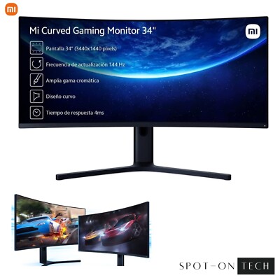 Xiaomi Mi Curved Gaming Monitor 34 Inch 3440 1440 Wqhd 21:9  144Hz AMD