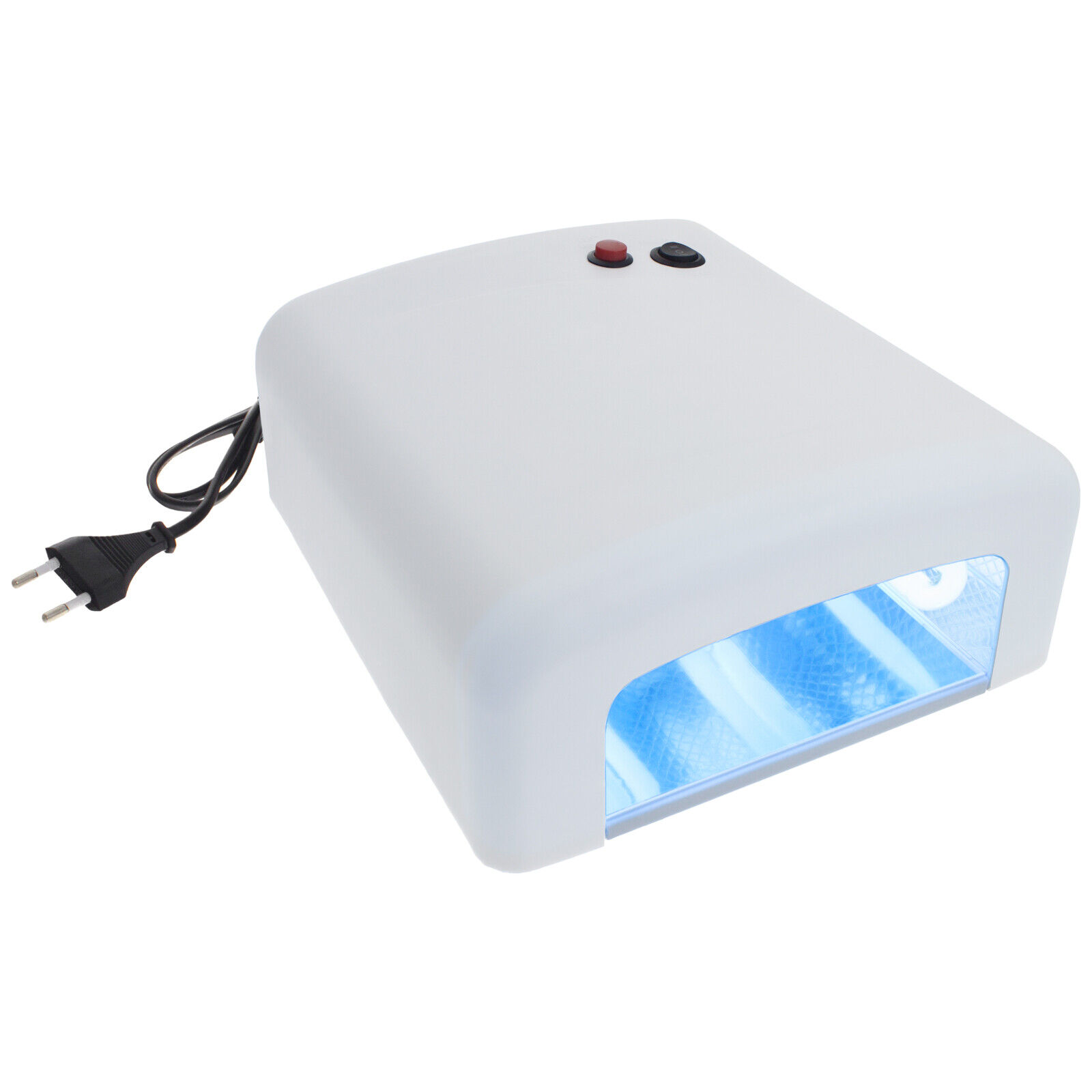 UV Lichthärtungsgerät 4 Röhren Timer Gel Nail Art Lampe 36W Nagel Trockner Weiß
