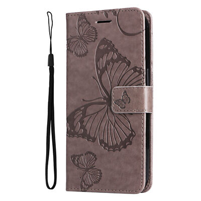 Butterfly Leather Wallet 3D Phone Case for Xiaomi 14 13C Redmi Note 12R 13 K70e