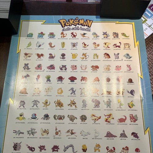 scorpio posters 1999 nintendo pokemon gotta catch em all 22×34 Vintage 150 New