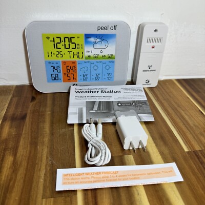 Smart Gear Indoor/Outdoor Wireless Weather Station with Remote Sensor Included