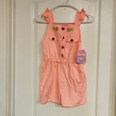 NWT Girls Freestyle Revolution Multicolored Casual Sleeveless Romper Size 12