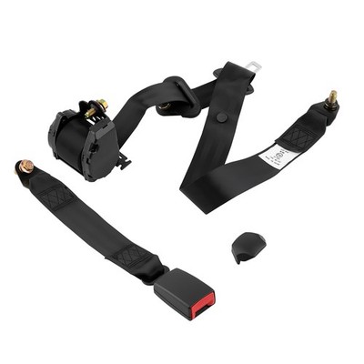 1 Pc 3 Point Retractable Car Safety Harness Seat Belt Lap & Diagonal Belt