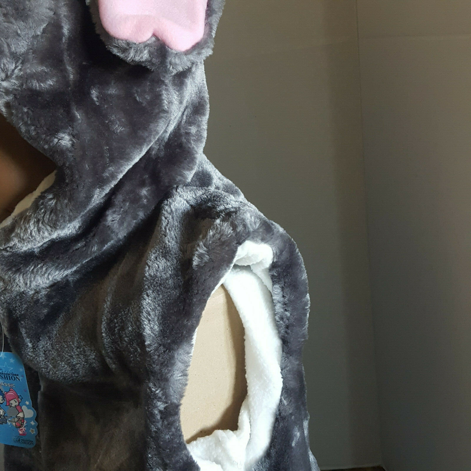 Animal Hoodie Elephant Head Kids Vest Plush Warm Jacket Costume Halloween Child 