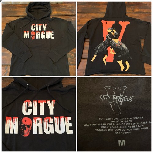 City Morgue x Vlone Bark ロンT Tシャツ ブラック Authentic City Morgue x Vlone Bark Longsleeve Tee Black L