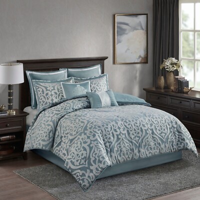 Madison Park Odette 8 Piece Jacquard Comforter Set