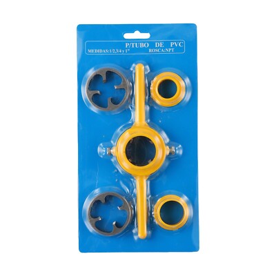Versatile PVC Thread Maker Set 6pcs Manual Pipe Threader for Plumbing Projects