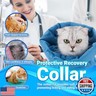 Cat Recovery Collar, Soft Adjustable Cone for Cats and Kittens, Lightweight Waterproof Elizabethan Collar for After-Surgery Care, Prevent Licking and Scratching, Neck Protector for Pets（Lake Blue,S）