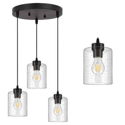 BoostArea 3-Light Modern Pendant Light Fixtures, Industrial Hanging Ceiling L...