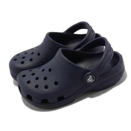 

Crocs Classic Clog T Navy Toddler Infant Slip On Casual Sandals Shoes 206990-410, Multi-coloured, Classic Clog T
