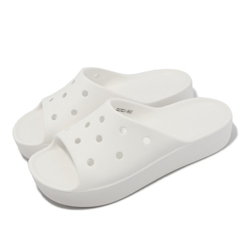 

Crocs Classic Platform Slide Белые женские повседневные сандалии Тапочки 208180-100, Белый, Classic Platform Slide