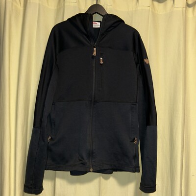 Fjallraven Hoodie Womens  Abisko Trail Fleece Jacket Lightweight Black Medium