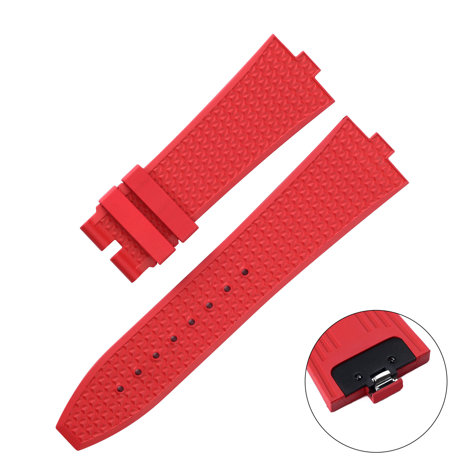 Red Rubber Strap for Vacheron Constantin Overseas Quick Release System 24x7mm eBay