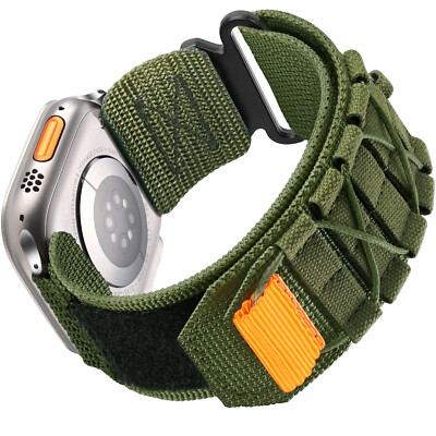 Rugged Nylon Trail Loop Strap Band For Apple Watch Ultra 2 Series 10 9 8 7 6 5 4
