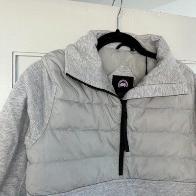 Pre-owned Canada Goose Hybridge Muskoka Pullover Sweater Black Label 1/2 Zip Sz Small In Gray
