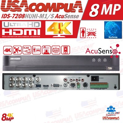 HIKVISION 4K 8CH DVR XVR IDS-7208HUHI-M1/S 4K H.265+264 8MP (NO HDD) H,265+