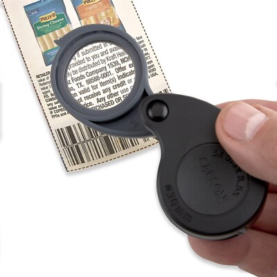 3x 5.5x 8.5x Multi Function Magnifier TriView Folding Loupe Built in Case Carson