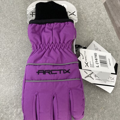Arctix Kids Whiteout Insulated Ski Gloves Amethyst -Large