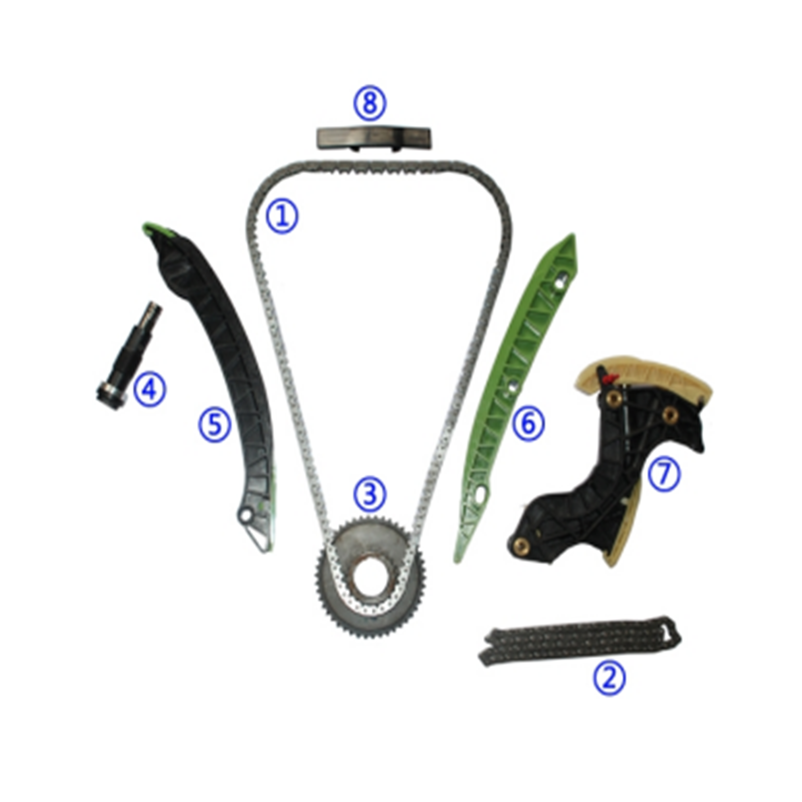 Kit de Distribution Chaine pour Mercedes-Benz Classe C E W204 W212 SLK R172