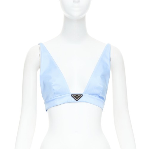 Tシャツ・カットソー PRADA Printed Nylonette Crop-Top Prada Printed Nylonette Bra Top | Saks Fifth Avenue