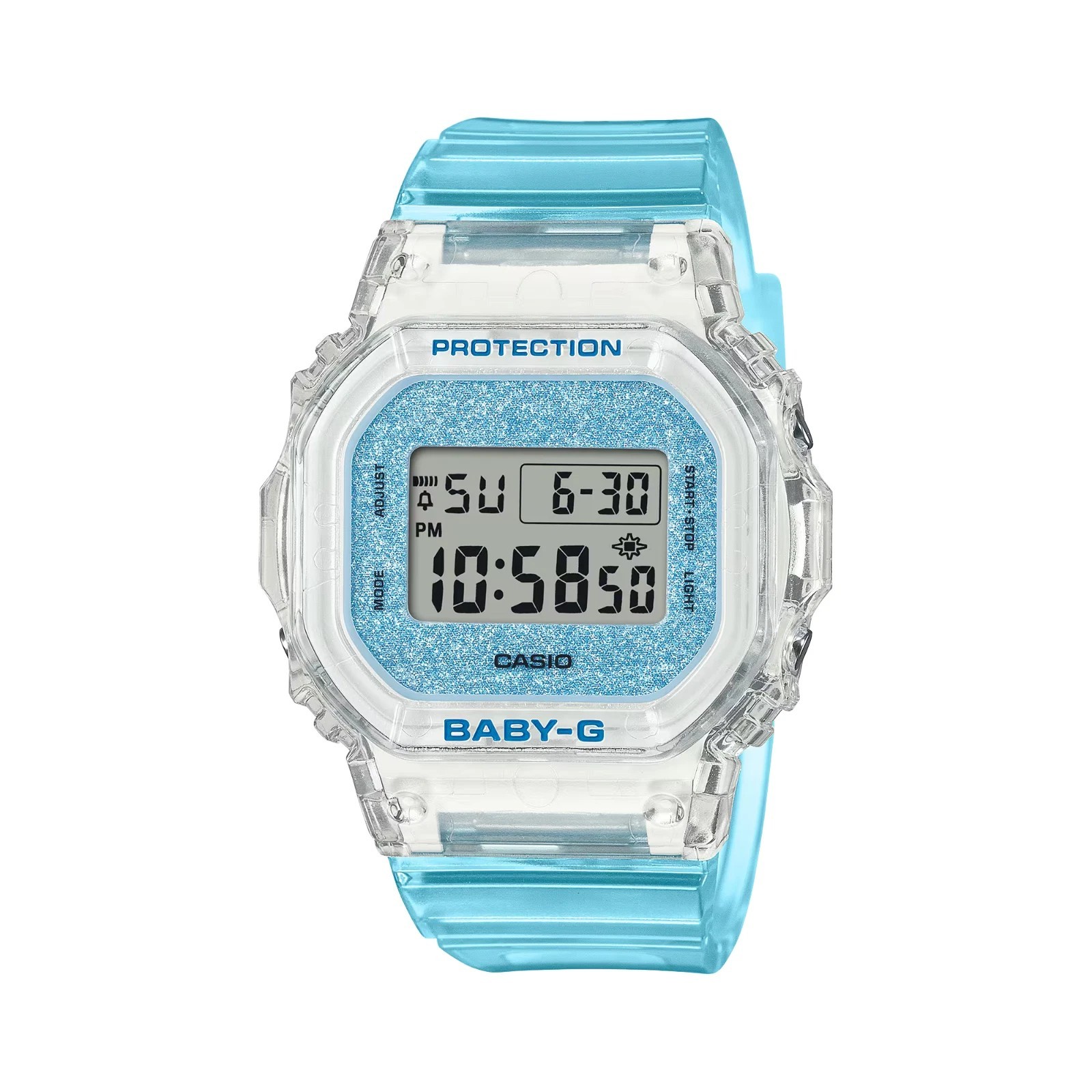 CASIO BABY-G ホワイト/ブルー BGD565GC-4 | BABY-G DIGITAL Transparent color | CASIO