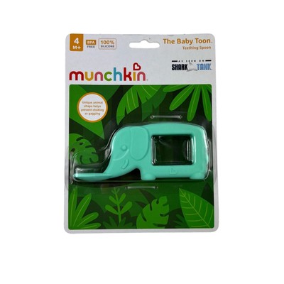 Munchkin The Baby Toon Mint Silicone Teether Spoon Elephant 