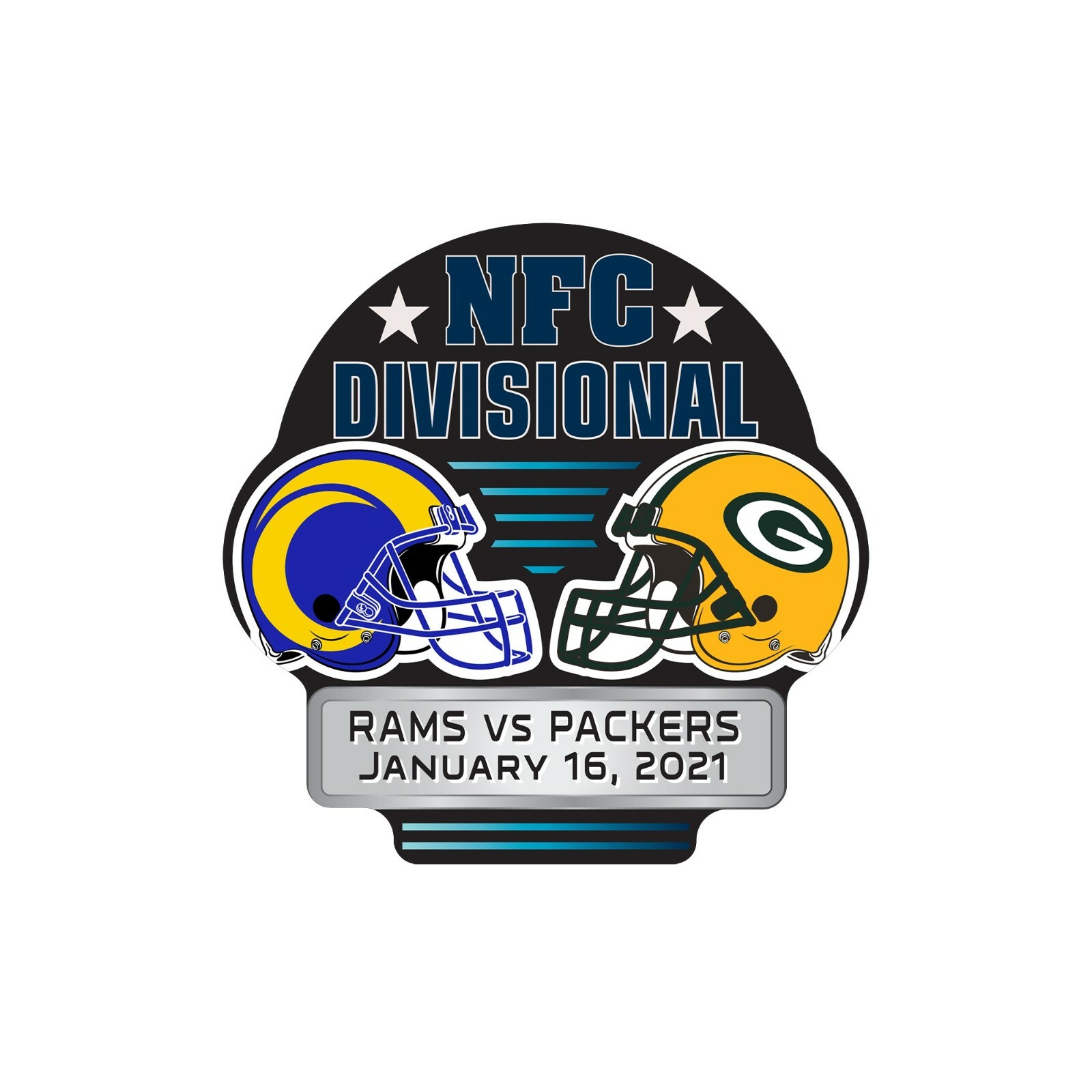 2021 LOS ANGELES RAMS VS. GREEN BAY PACKERS NFC DIVISIONAL PIN SUPER BOWL LV ?? | eBay
