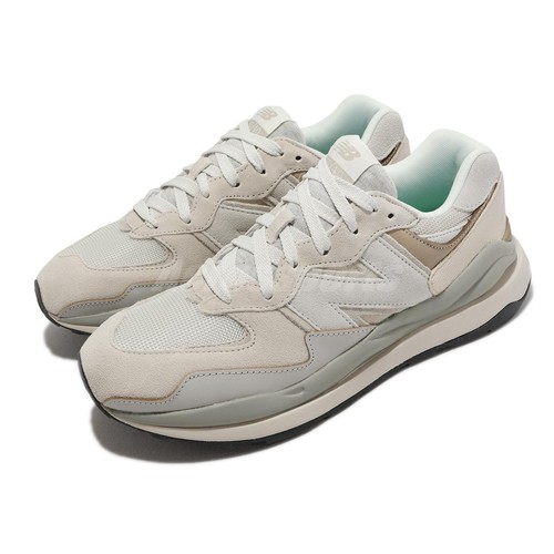 

New Balance 57/40 NB Бежево-серо-белая замшевая мужская повседневная обувь унисекс M5740GRM-D, Бежевый, 57/40