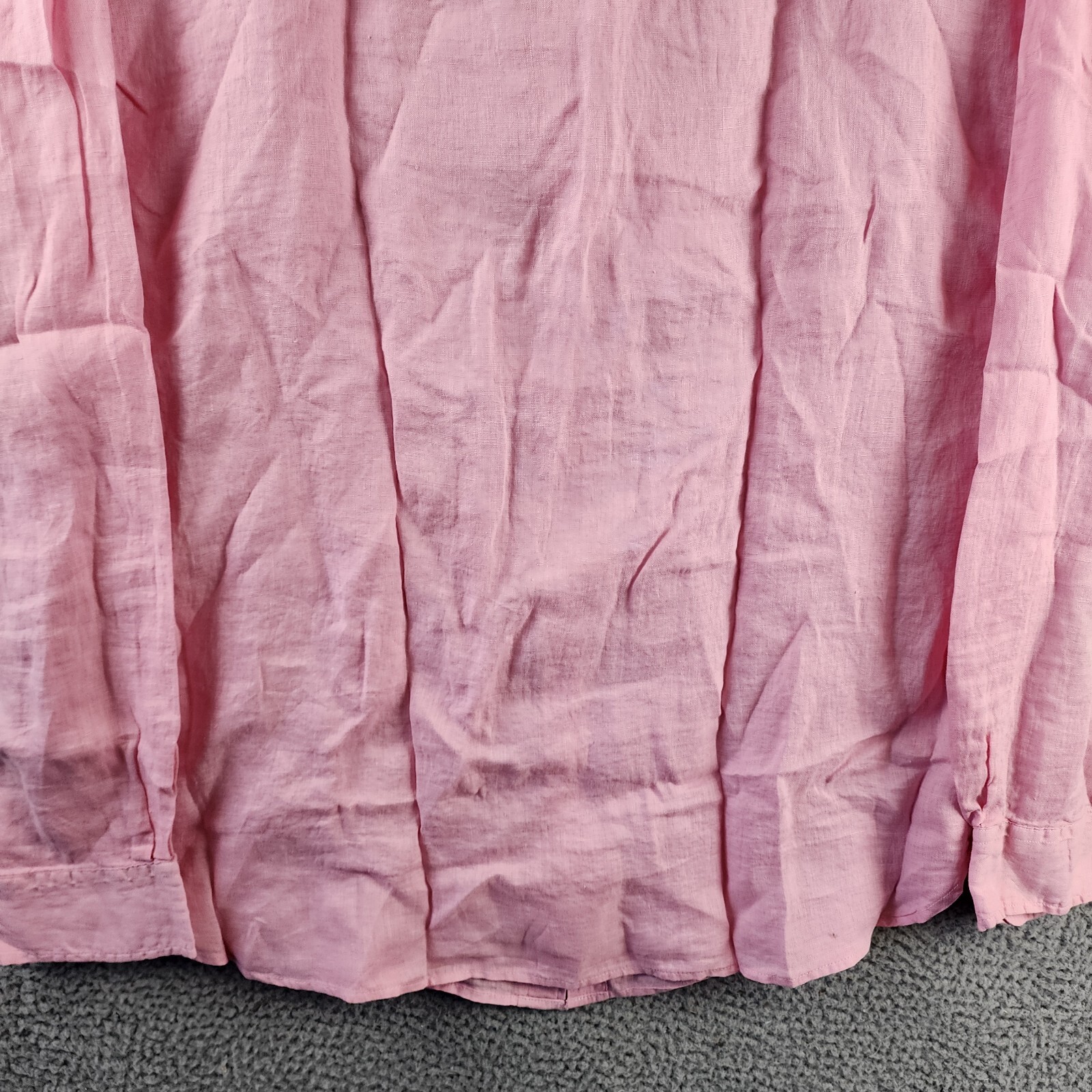 Swims Amalfi Linen Button Up Shirt Men's XXL Blush Pink Collared Long Sleeve - Picture 13 of 14