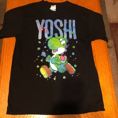 NINTENDO Super Mario Yoshi Watercolor Splash Graphics T-Shirt Size Men's Medium