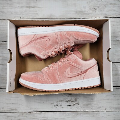 NIKE Women Air Jordan 1 Low SE Rust Pink White DQ8396 600 - Sz 9 New/NoLid