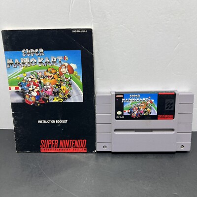 Super Mario Kart SNES Tested Authentic w/ Manual Tested!