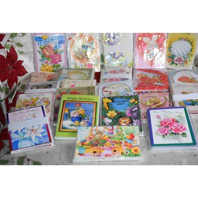 Greeting Cards Bulk Lot/Resellers/Crafter 23Pkgs-23 Styles 138 cards/env. Read