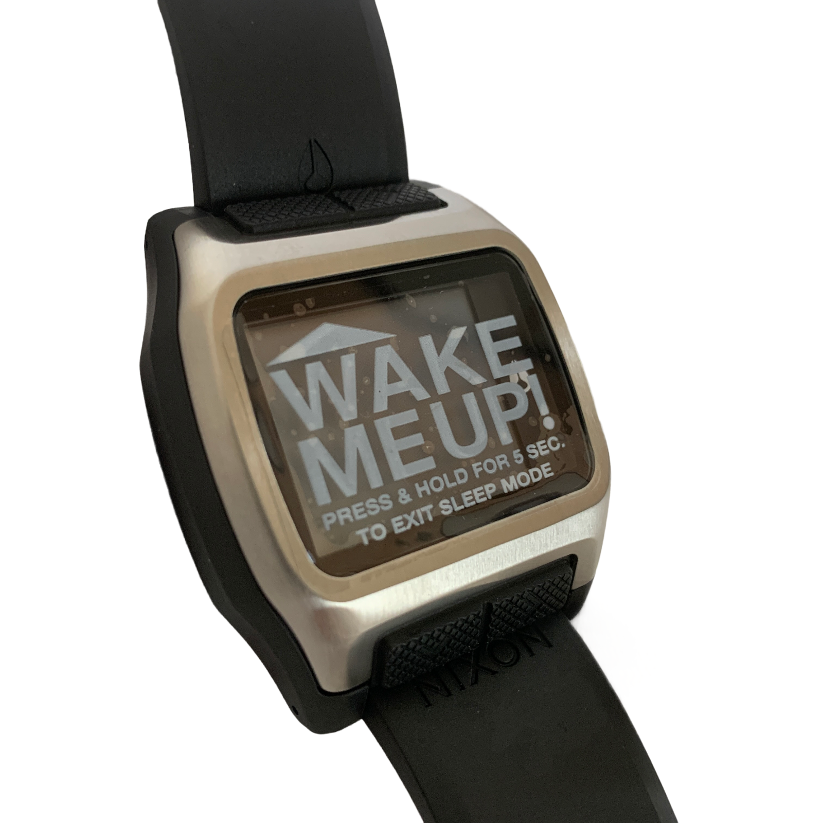 Pre-owned Nixon High Tide Men's Digital Surfing Watch Quartz Silver Resin Silicone Band